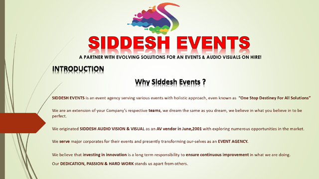 Siddhesh Events