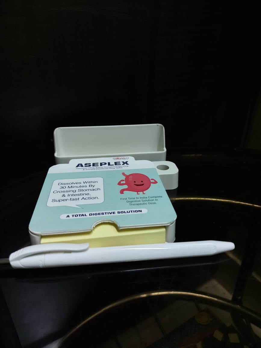 Plastic Chit Pad ,Pen & Visiting Card Holder